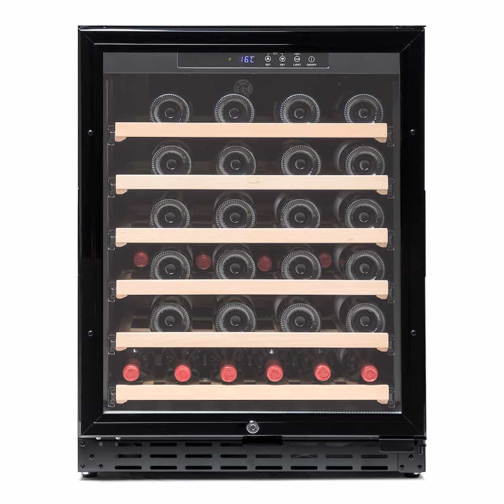 Vinoteca 46 botellas vinobox 50 gc 1t negro de libre instalación o encastrable mono temperatura