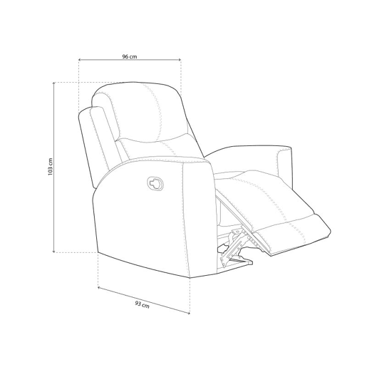 Poltrona Ice relax Marengo 96 x 103 x 93 cm