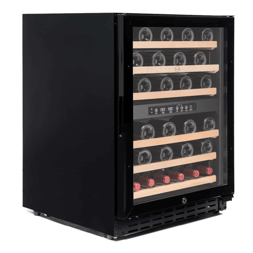 Cave de Vinho 46 garrafas Vinobox 50 GC 2T Preto Instalação livre ou encastre Duas Zonas de temperatura