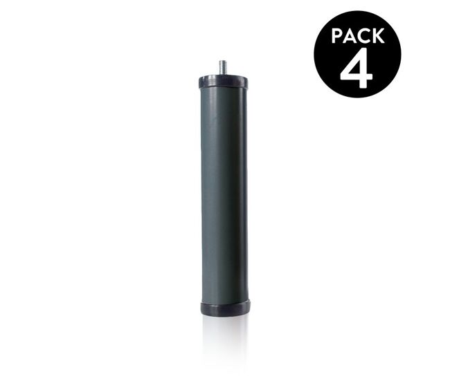 Juego de patas metálicas para somier y base tapizada 4 unidades 5 x 25 x cm