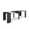 Mesa Consola Extensível, Cozinha, Sala de jantar, 262x90x77cm, Para 12 pessoas, Mesa de Jantar, Preto