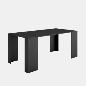 Mesa Consola Extensível, Cozinha, Sala de jantar, 180x90x77cm, Para 8 pessoas, Mesa de Jantar, Preto