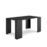 Mesa Consola Extensível, Cozinha, Sala de jantar, 160x90x77cm, Para 8 pessoas, Mesa de Jantar, Preto