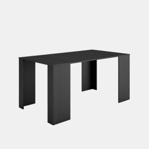Mesa Consola Extensível, Cozinha, Sala de jantar, 160x90x77cm, Para 8 pessoas, Mesa de Jantar, Preto
