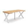Mesa Consola Extensível, Cozinha, Sala de jantar, 180x90x73cm, Para 8 pessoas, Pés de madeira, Estilo moderno, Carvalho