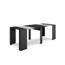 Mesa Consola Extensível, Cozinha, Sala de jantar, 222x90x77cm, Para 10 pessoas, Mesa de Jantar, Preto