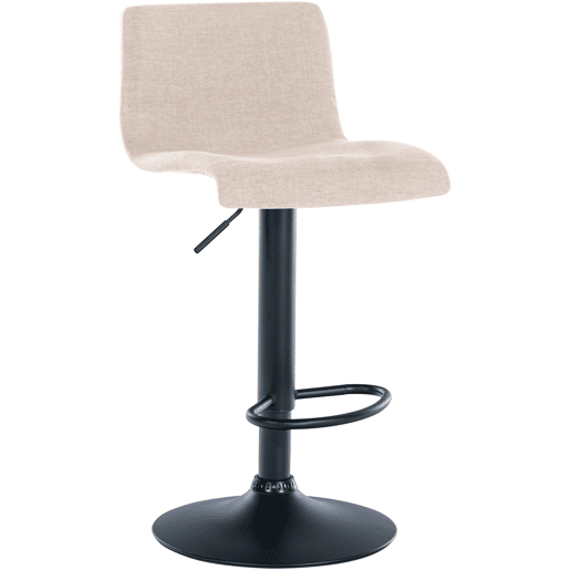 Taburete de bar Branford Tela Crema 36X39X84 cm
