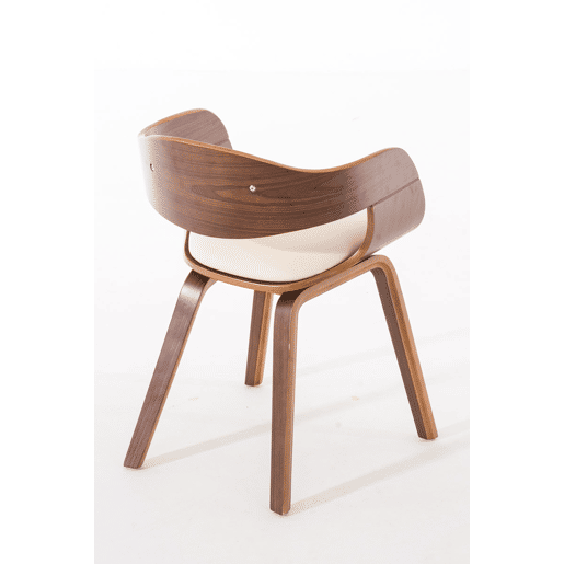 Silla De Visita Kingston Simil cuero Nogalcrema 46X49X73 cm