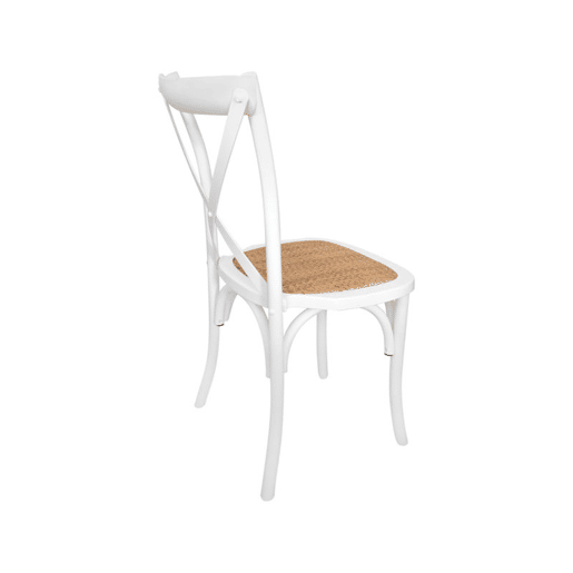 Conjunto de 2 cadeiras de jantar Provenza Rattan - Branco 52 x 89 x 48 cm