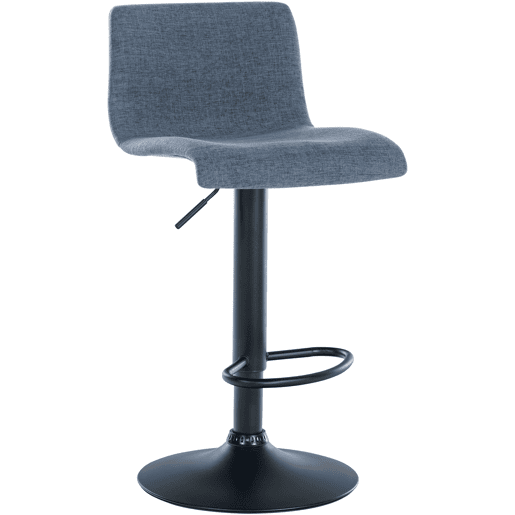 Taburete de bar Branford Tela Azul 36X39X84 cm