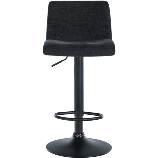 Taburete de bar Branford Tela Negro 36X39X84 cm