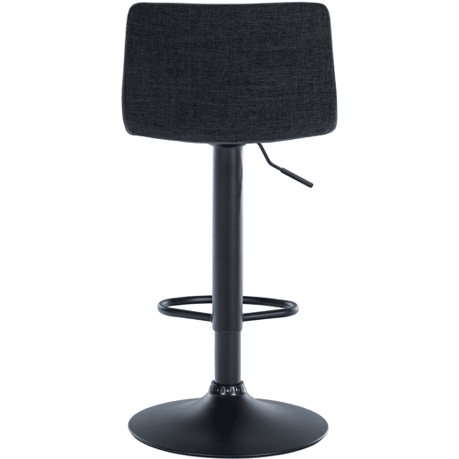 Taburete de bar Branford Tela Negro 36X39X84 cm