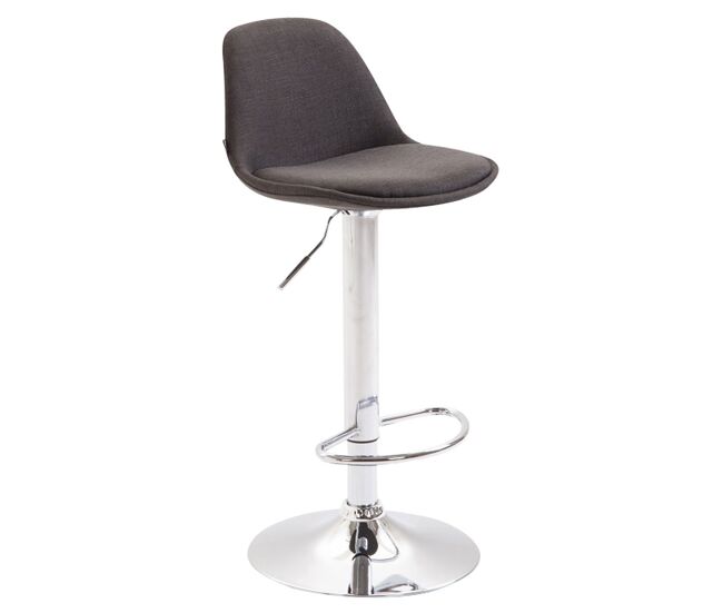 Taburete kiel tapizado en tela gris oscuro 43x39x82 cm