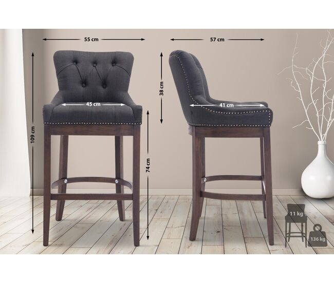 Taburete de bar - Lakewood - Tela
