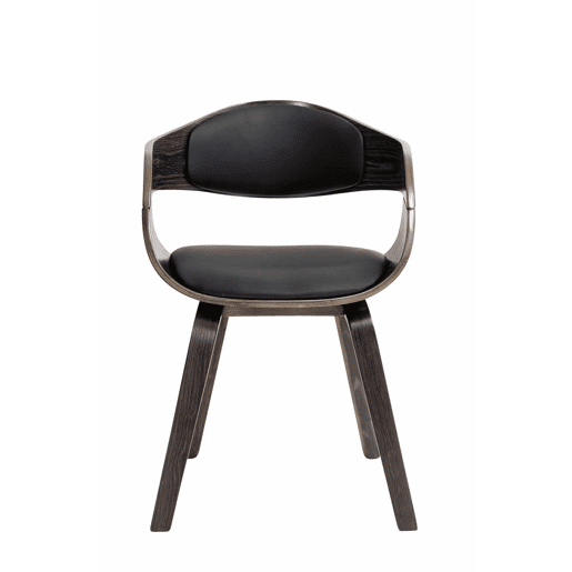 Silla De Visita Kingston Simil cuero Negrogris 46X49X73 cm