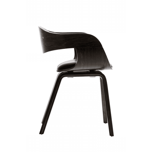 Silla De Visita Kingston Simil cuero Negrogris 46X49X73 cm
