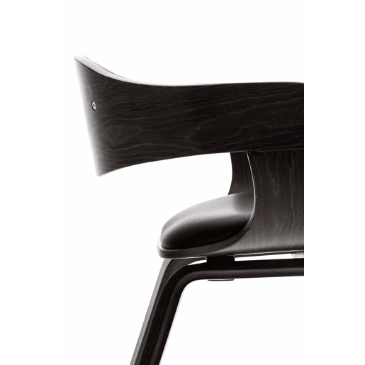 Silla De Visita Kingston Simil cuero Negrogris 46X49X73 cm