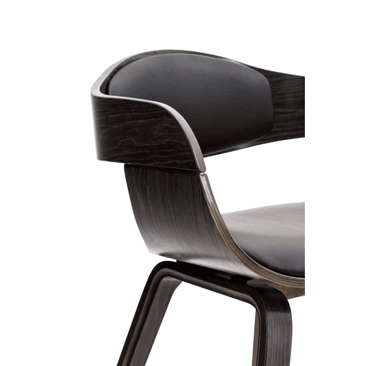 Silla De Visita Kingston Simil cuero Negrogris 46X49X73 cm