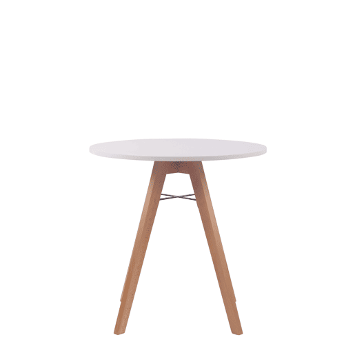 Mesa Auxiliar Viktor Madera Blanco Ø 75 cm Mesa Auxiliar Viktor Madera Blanco Ø 75 cm