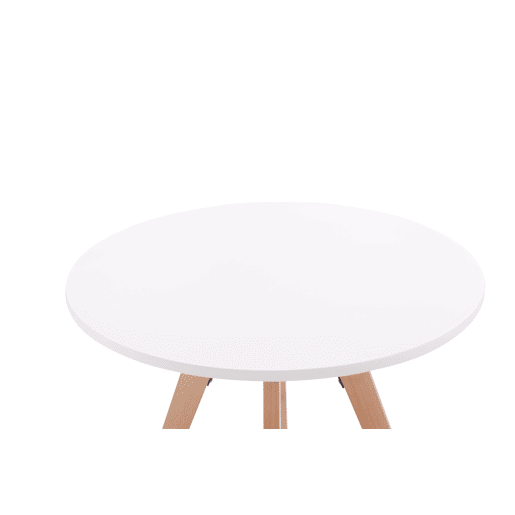 Mesa Auxiliar Viktor Madera Blanco Ø 75 cm Mesa Auxiliar Viktor Madera Blanco Ø 75 cm
