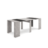 Mesa Consola Extensível, Cozinha, Sala de jantar, 222x90x77cm, Para 10 pessoas, Mesa de Jantar, Cimento