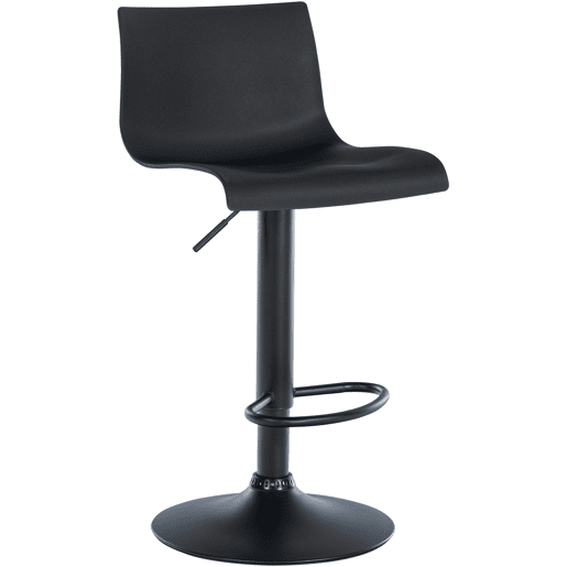 Taburete de bar Branford Plástico Negro 36X39X84 cm