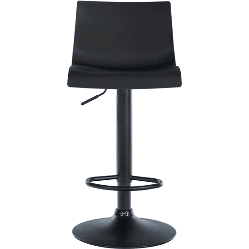 Taburete de bar Branford Plástico Negro 36X39X84 cm