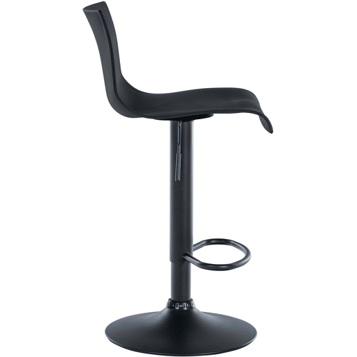Taburete de bar Branford Plástico Negro 36X39X84 cm