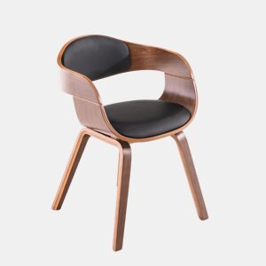 Silla De Visita Kingston Simil cuero Nogalnegro 46X49X73 cm