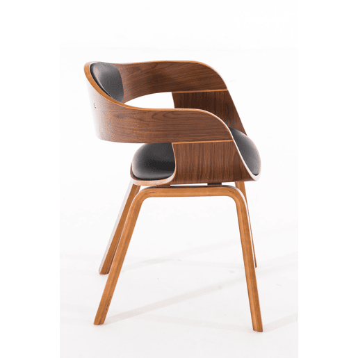 Silla De Visita Kingston Simil cuero Nogalnegro 46X49X73 cm