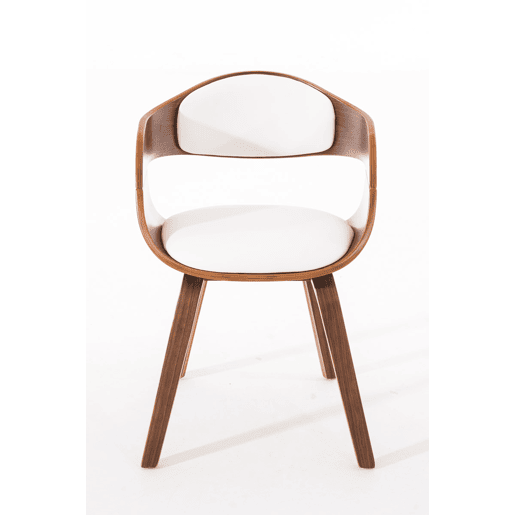 Silla De Visita Kingston Simil cuero Nogalblanco 46X49X73 cm