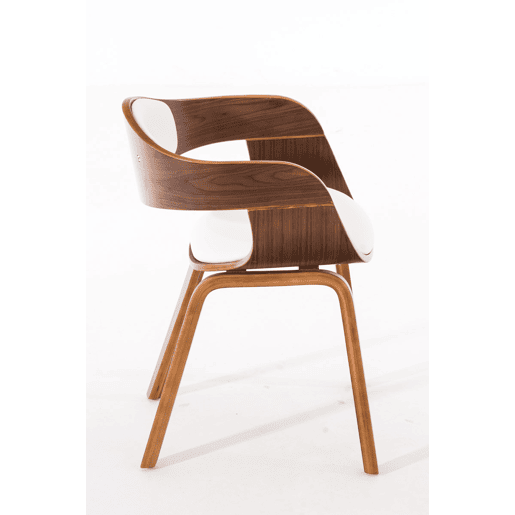 Silla De Visita Kingston Simil cuero Nogalblanco 46X49X73 cm