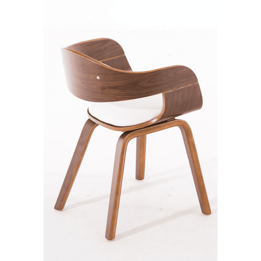 Silla De Visita Kingston Simil cuero Nogalblanco 46X49X73 cm