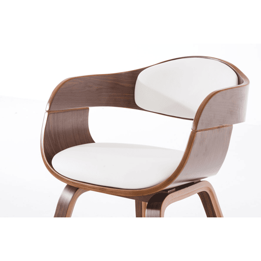 Silla De Visita Kingston Simil cuero Nogalblanco 46X49X73 cm