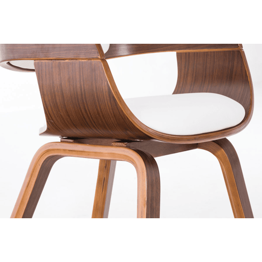 Silla De Visita Kingston Simil cuero Nogalblanco 46X49X73 cm
