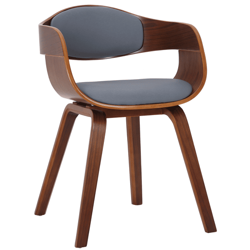 Silla De Visita Kingston Simil cuero Nogalgris 46X49X73 cm