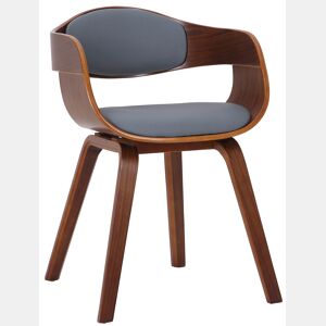 Silla De Visita Kingston Simil cuero Nogalgris 46X49X73 cm
