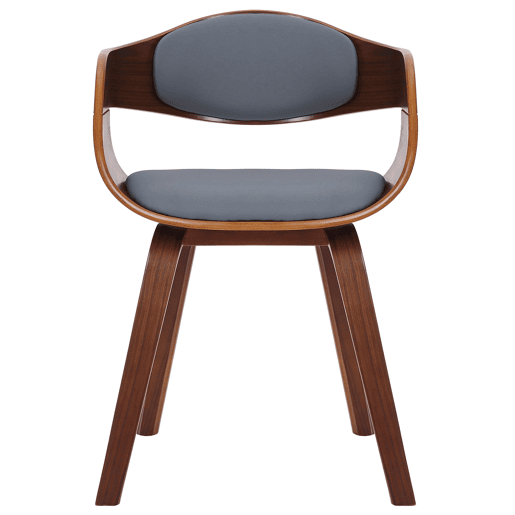 Silla De Visita Kingston Simil cuero Nogalgris 46X49X73 cm