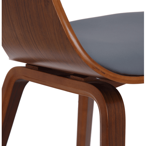 Silla De Visita Kingston Simil cuero Nogalgris 46X49X73 cm