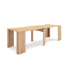 Mesa Consola Extensível, Cozinha, Sala de jantar, 262x90x77cm, Para 12 pessoas, Mesa de Jantar, Carvalho