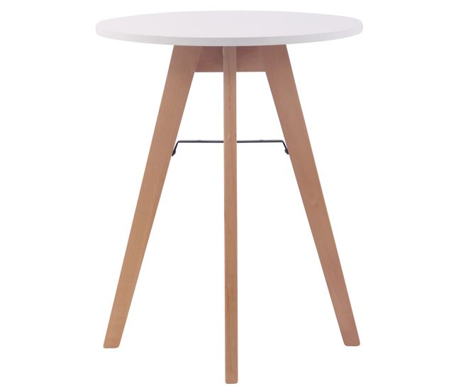Mesa Auxiliar Viktor Madera Blanco Ø 60 cm