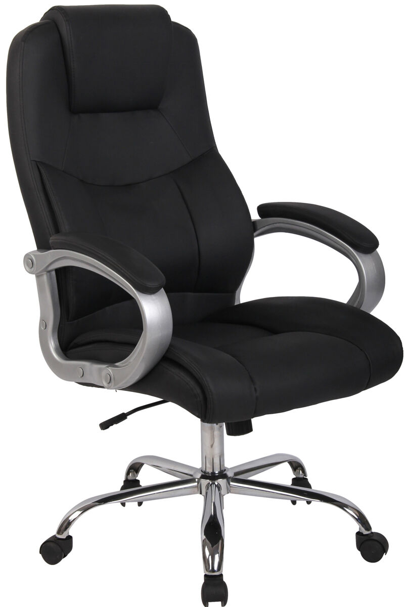 Silla de oficina xxl apoll simil cuero negro 70x66x113 cm
