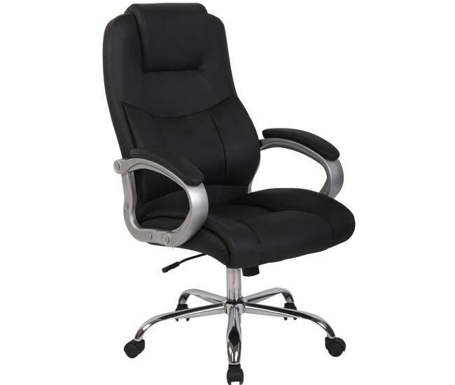 Silla de oficina xxl apoll simil cuero negro 70x66x113 cm