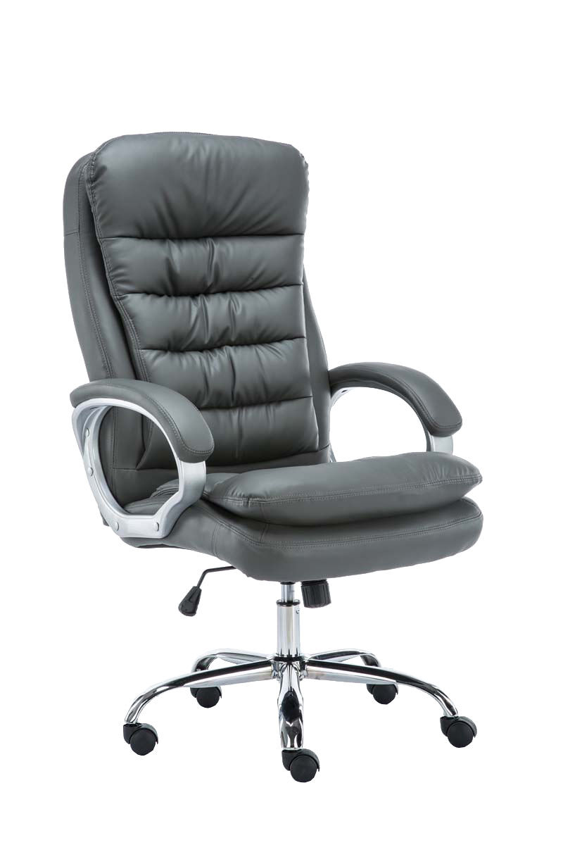 Silla de oficina vancouver xxl simil cuero gris 77x68x116 cm