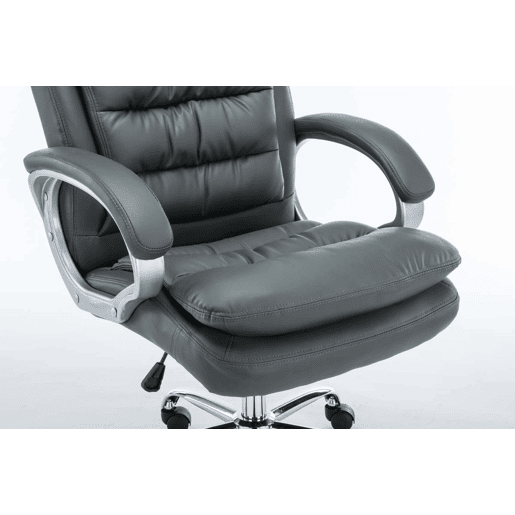 Silla De Oficina Vancouver XXL Simil cuero Gris 77X68X116 cm