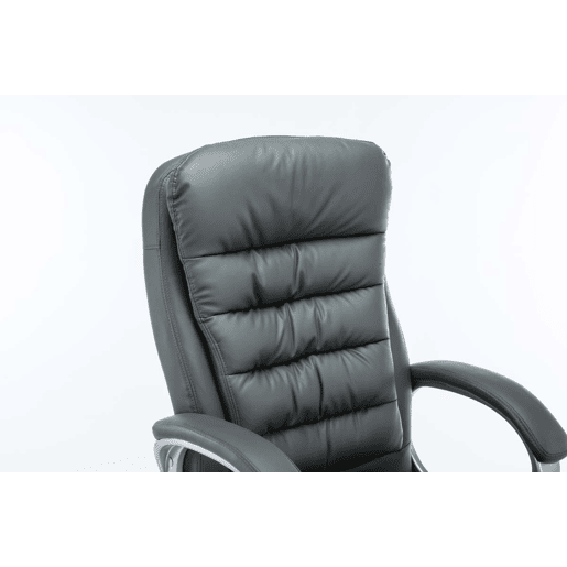Silla De Oficina Vancouver XXL Simil cuero Gris 77X68X116 cm