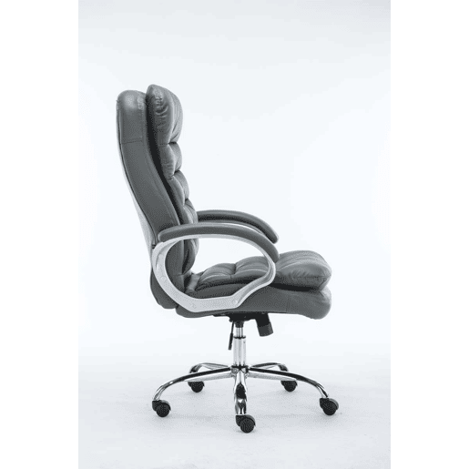 Silla De Oficina Vancouver XXL Simil cuero Gris 77X68X116 cm