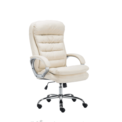 Silla De Oficina Vancouver XXL Simil cuero Crema 77X68X116 cm