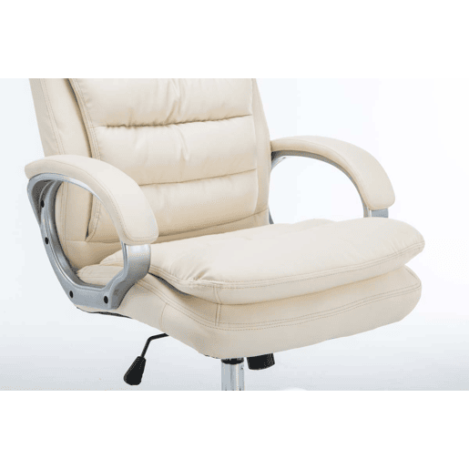 Silla De Oficina Vancouver XXL Simil cuero Crema 77X68X116 cm
