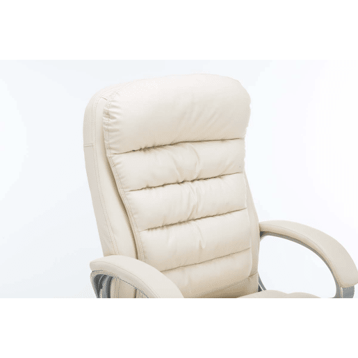 Silla De Oficina Vancouver XXL Simil cuero Crema 77X68X116 cm